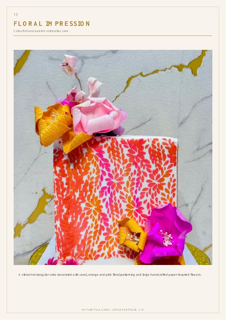 Colourful present cake