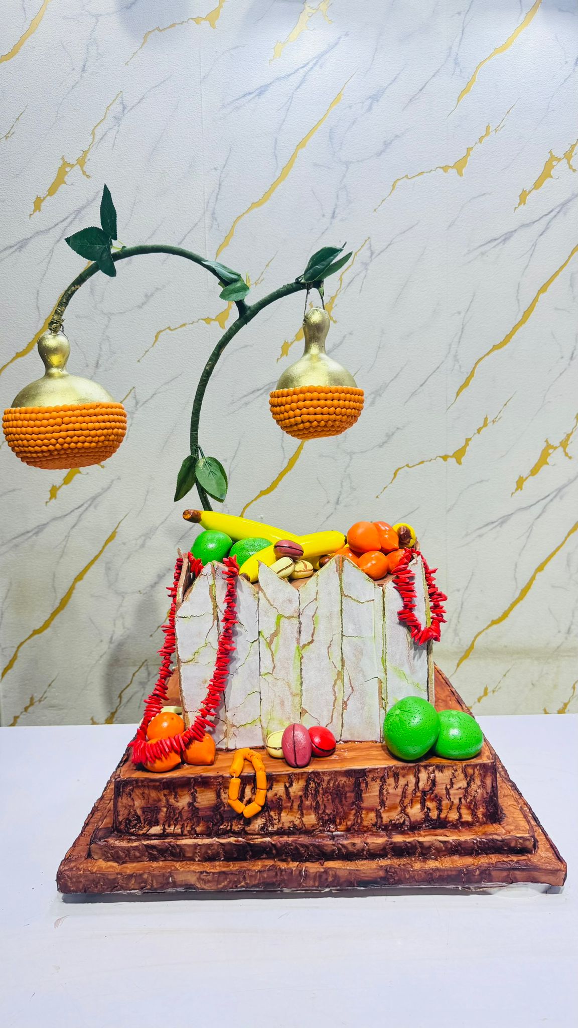 Traditional fruit celebration cake